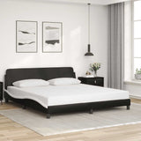 Bed Frame "Dover" Black and White 180x200 cm Super King Faux Leather 373340