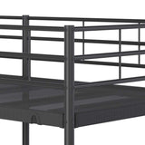 Bunk Bed without Mattress Black 90x200 cm Steel 42000322