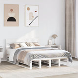 Bed Frame without Mattress White 140x200 cm Solid Wood Pine 3302295