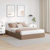 Storage Bed with Mattress Cappucino 140 x 200 cm Faux leather 3369952