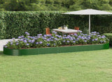 Garden Raised Bed Galvanised Steel 450x140x36 cm Green 319038