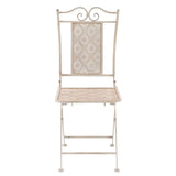 3 Piece Bistro Set Steel White 43149
