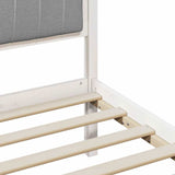 Bed Frame Light Grey 200 x 200 cm Solid Pine Wood 3394242