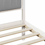 Bed Frame with Upholstered Headboard Light Grey 80 x 200 cm 878293