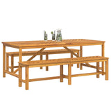 Garden Dining Set 3 pcs Brown Solid Acacia Wood 3154119