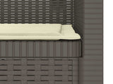 1-Seater Armchair with Cushion Rattan Look PP Light Grey 8011864