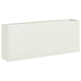 ZNTS Planter White 200x40x80 cm Cold-rolled Steel 860725