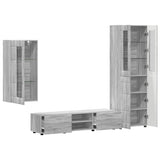 TV Cabinet Set FLORIN 3 pcs Grey Sonoma Engineered Wood 3397970