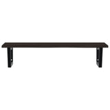 Basin Shelf Wall Mounted Steel and Solid Wood Oak 3302627