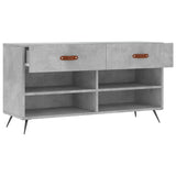 Shoe Bench Concrete Grey 102x35x55 cm Engineered Wood 829712