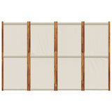 4-Panel Room Divider Light Grey 280x180 cm 4003356