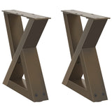 Coffee Table Legs 2 pcs Natural Steel 40x cm Steel 4012683