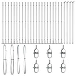 Fence Post Other 26 pcs Silver 3.2 x 3.2 x 68.5 cm Steel 3350263