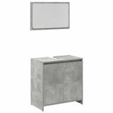 3 Piece Bathroom Furniture Set Concrete Grey Engineered Wood 3324852