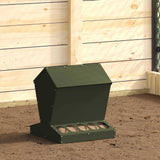 Chicken Feeder Olive Green 40 x 40 x 45 cm Cold-Rolled Steel 874679