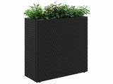 Tall Planter Black 55 x 22 x 70 cm Poly Rattan 42026873