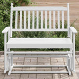 Glider Bench White 118x70x104.5 cm Solid Wood Poplar 4008868