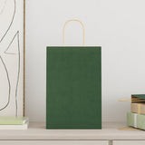 Paper Bags 250 pcs with Handles Green 21x11x31 cm 4101728