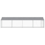 Dog Cage with Roof and Door Grey 8x2x2 m Galvanised Steel 3209570