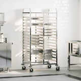 Tray Trolley with 32 GN Containers 75x55x162.5 cm Stainless Steel 4108072