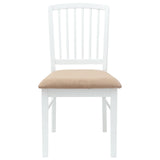 Dining Chairs 2 pcs White 50 x 52.5 x 91 cm Solid Rubber Wood 42020454