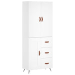 Highboard White 69.5x34x180 cm Engineered Wood 3195987