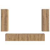 TV Cabinet Set Wall-mounted 3 pcs Artisan Oak Engineered Wood 3408987