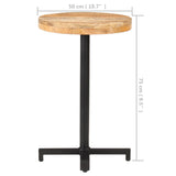 Bistro Table Round 50x75 cm Rough Mango Wood 320263