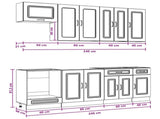 Kitchen Unit KALMAR 8 pcs Concrete Grey Engineered Wood 3438186