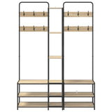 Coat Stand with Shoes Bench Sonoma Oak 143 x 30 x 199.5 cm 8012045