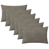 Cushion with Pillow HEERLEN 6 pcs Light Grey Velvet 924966