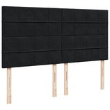 Box Spring Bed with Mattress Black 200x200 cm Velvet 3291004