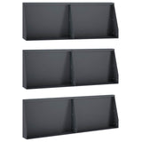 Retaining Wall 6 pcs 60 x 12 x 40 cm Steel Anthracite 3449165