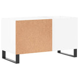 Record Cabinet High Gloss White 85x38x48 cm Engineered Wood 831710