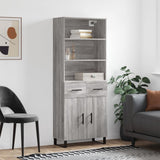 Highboard Grey Sonoma 69.5x34x180 cm Engineered Wood 3200543