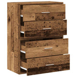 Cabinets with 2 Drawers 2 pcs Old Wood 60x31x40 cm Engineered Wood 858836