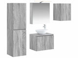 Bathroom Cabinet Set 5 pcs Grey Sonoma 50 x 14.5 x 70 cm 3407292