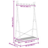 Clothes Rack with Shelf 102x50x190 cm Bamboo 368033