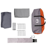 Family Tent 4-Person Grey and Orange 324 x 255 x 230 cm 42004085