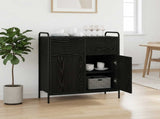 Sideboard Black Oak 73 x 33 x 81 cm Engineered Wood 8013830