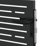 Garden Gate with Lock Black 110 x 105 cm Powder-Coated Steel 42015899