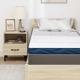 Mattress Topper White 70 x 200 x 8 cm Jaquard Fabric 4106264