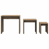 Coffee Table 3 pcs Artisan Oak Engineered wood 883535