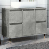 Bathroom Cabinet Concrete Grey 80x33x60 cm Engineered Wood 857231