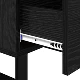 Bedside Cabinet Black Oak 40 x 40 x 66 cm Engineered Wood 882145