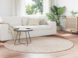 Area Rugs Round PALMERAS Beige 160 CM Polyester 42022646