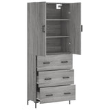 Highboard Grey Sonoma 69.5x34x180 cm Engineered Wood 3195849