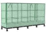 Garden Planter with Greenhouse Cover&Wheels 4 pcs White PP 3423142