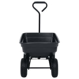 Garden Tipping Hand Cart 300 kg 75L Black 92579