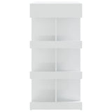 ZNTS Bar Table with Storage Rack High Gloss White 100x50x101.5 cm 809455